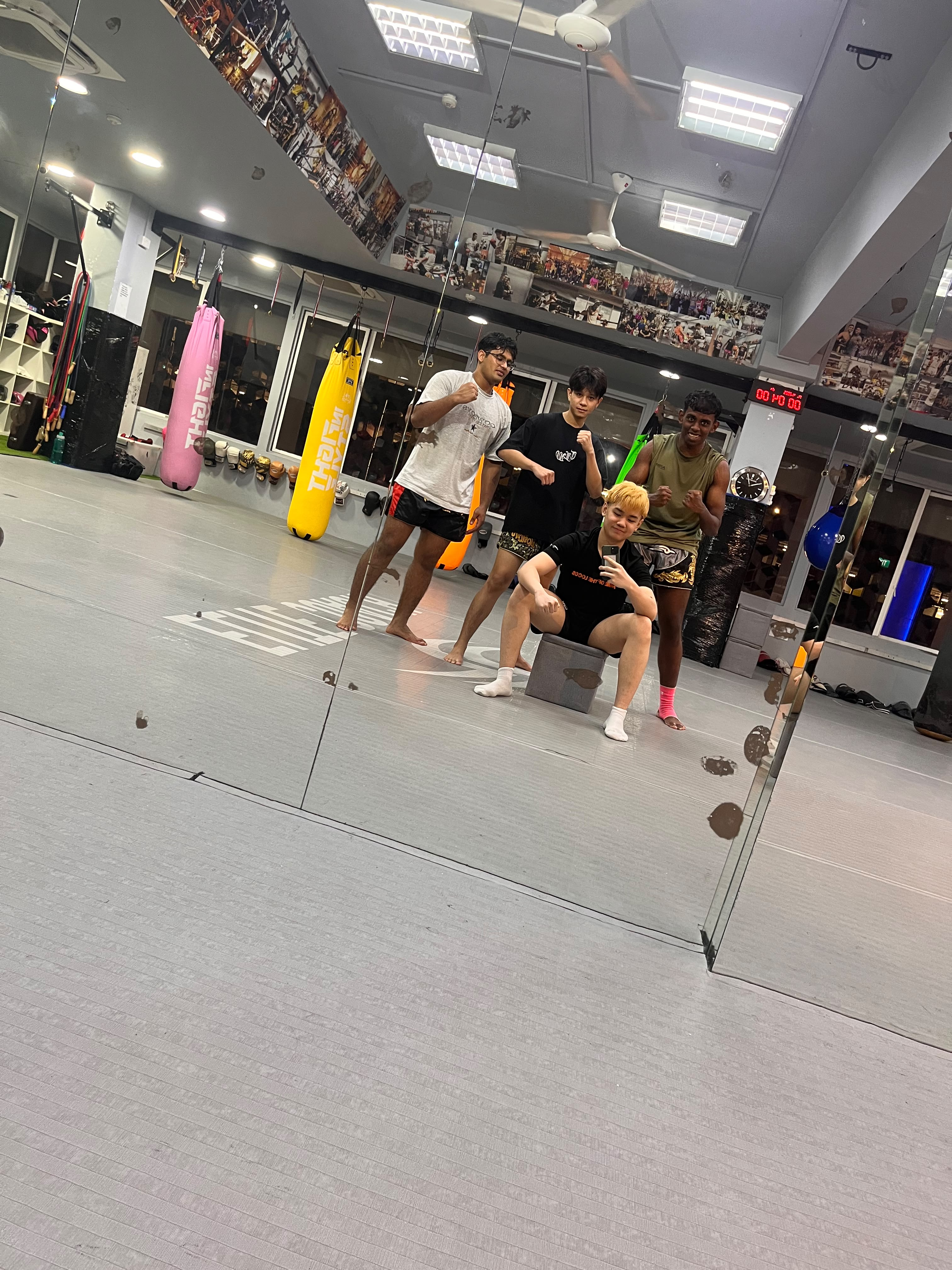 Training team at the gym